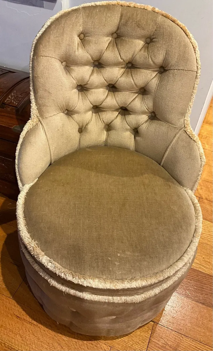Bedroom Chair.Genuine Sherborne Drylon Velvet - Image 1
