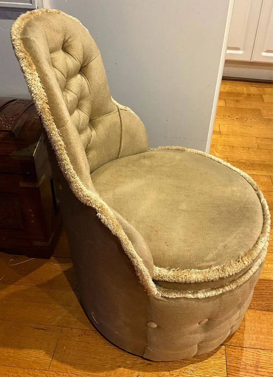 Bedroom Chair.Genuine Sherborne Drylon Velvet - Image 2