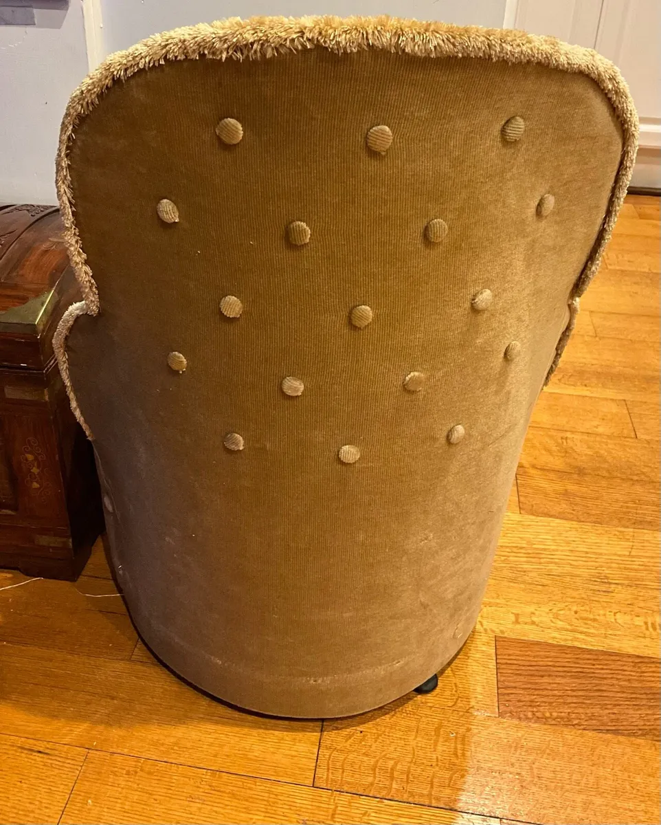 Bedroom Chair.Genuine Sherborne Drylon Velvet - Image 4