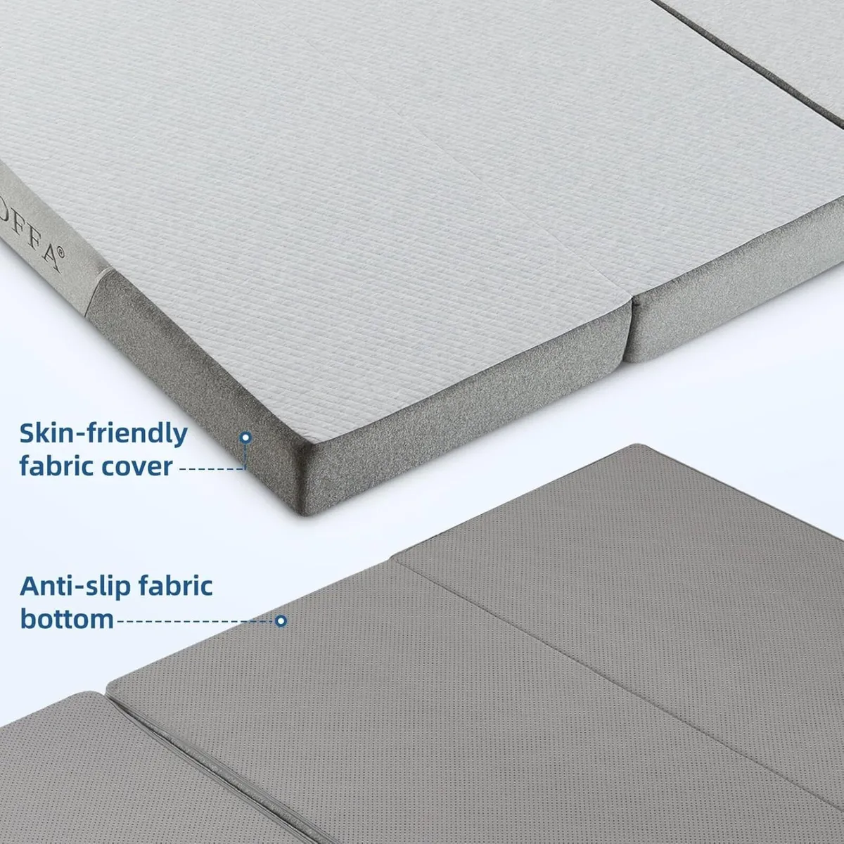 Folding Mattress Double Tri-fold Size with Two - Image 3