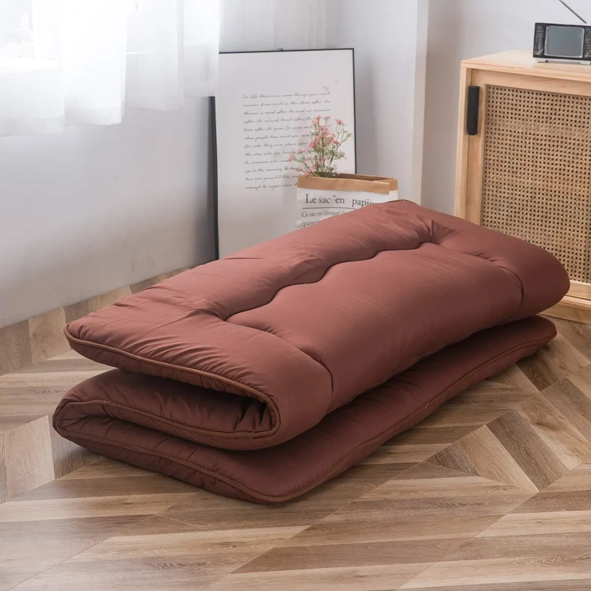 Futon Mattress Padded Japanese Floor Quilted Bed - Image 3
