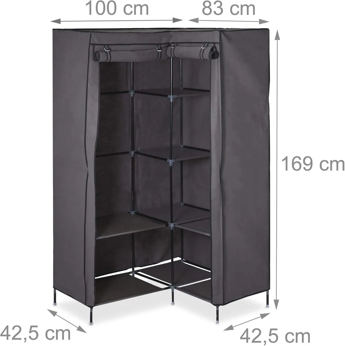 Set of 1 Corner Canvas Wardrobe 3rd Generation 8 - Image 3