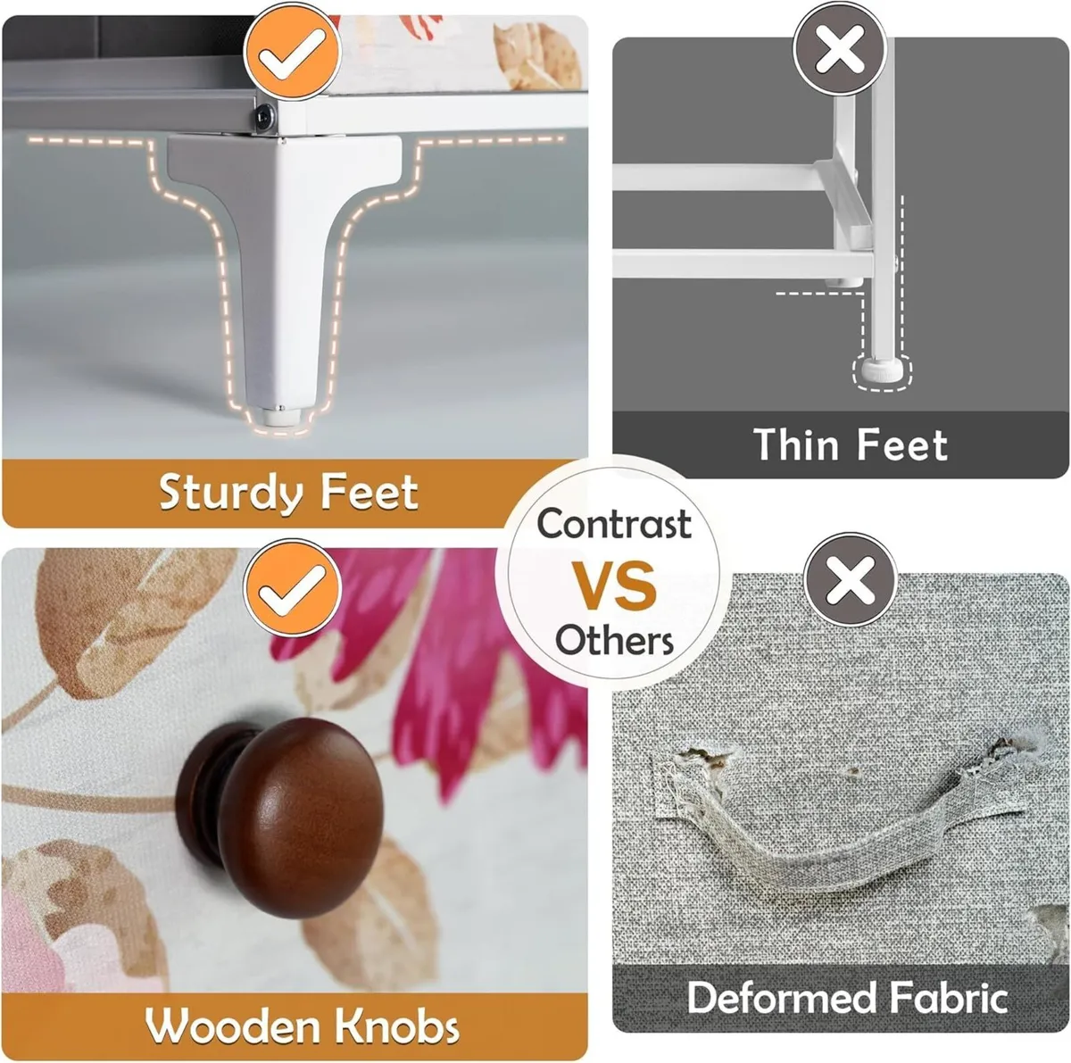 Chest of Drawers Pink Bedroom Furniture with 9 - Image 4