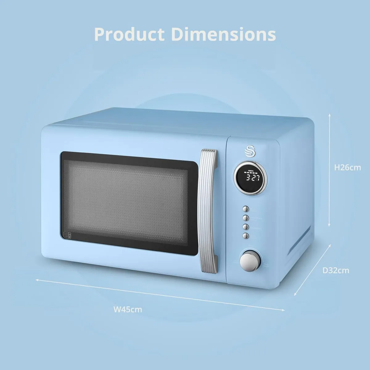 Retro 20L Digital Microwave 5 Power Levels 12 - Image 2