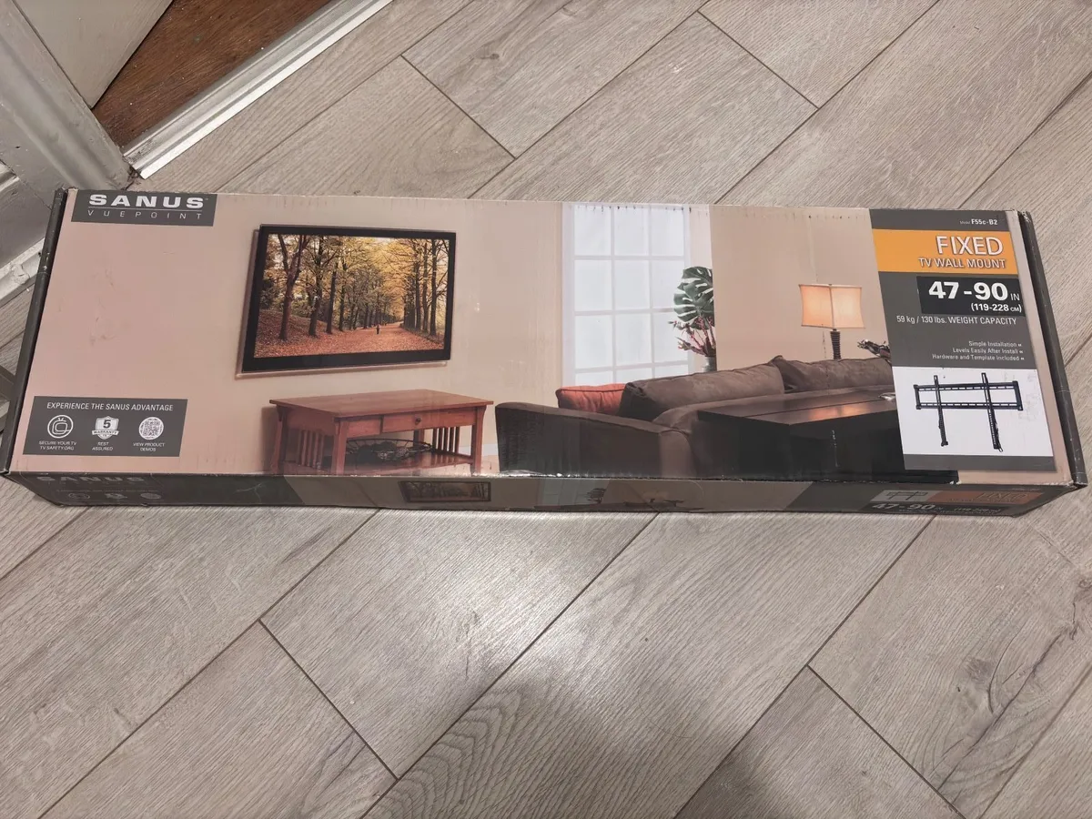 TV wall mount - slim low profile, never used - Image 1