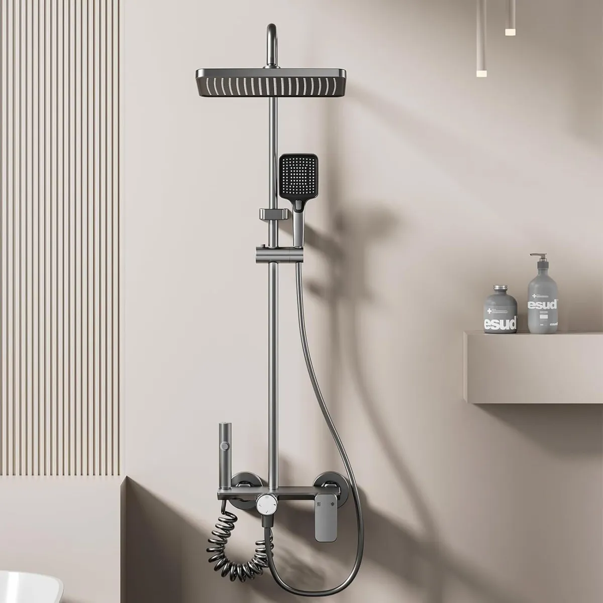 4-Function Shower Mixer Set with Rainfall Top - Image 2