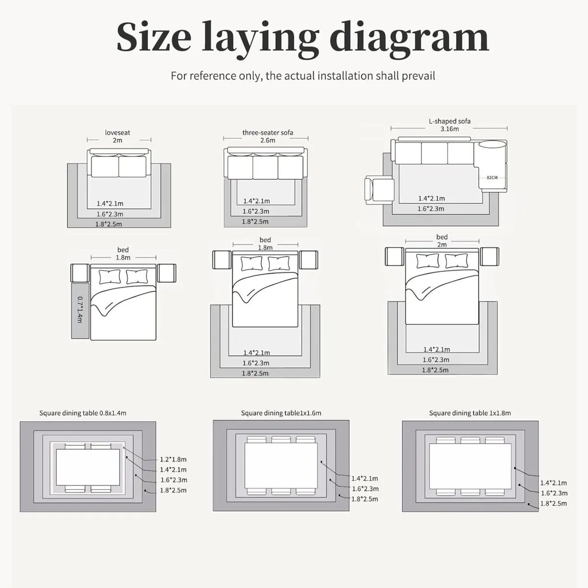 Grey Rug Living Room 140x210cm Washable Short - Image 2