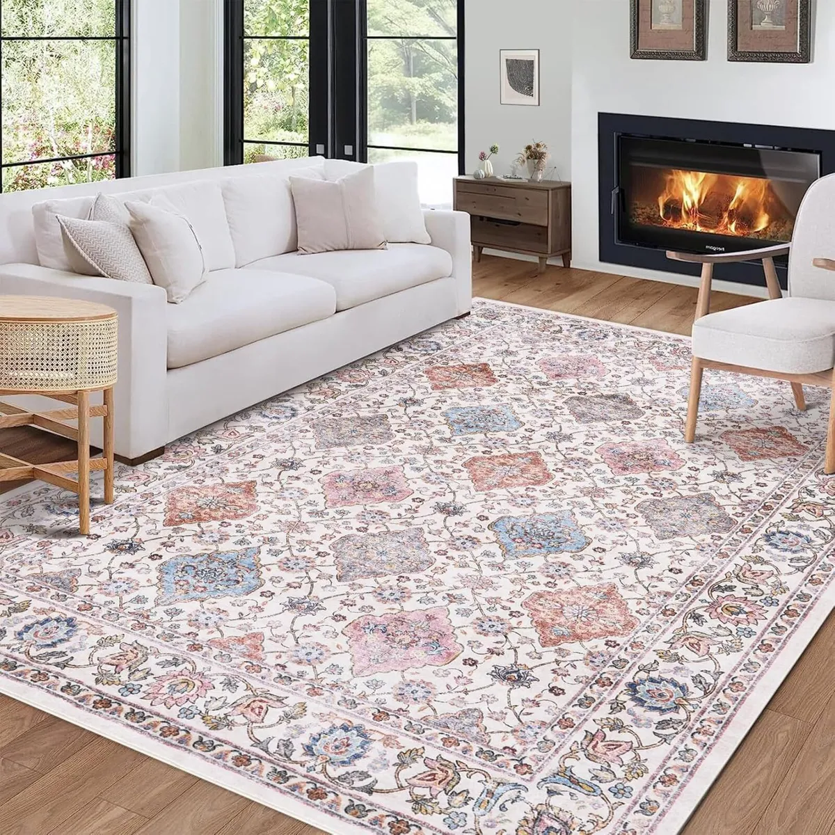 Washable Rugs Living Room Short Pile Area for - Image 4