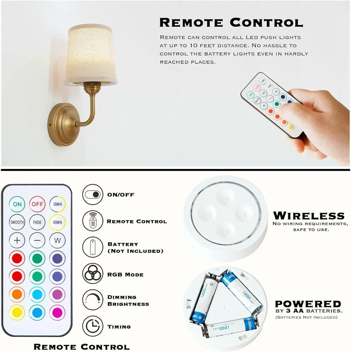 Vintage Gooseneck Battery Operated Wall Sconce - Image 2