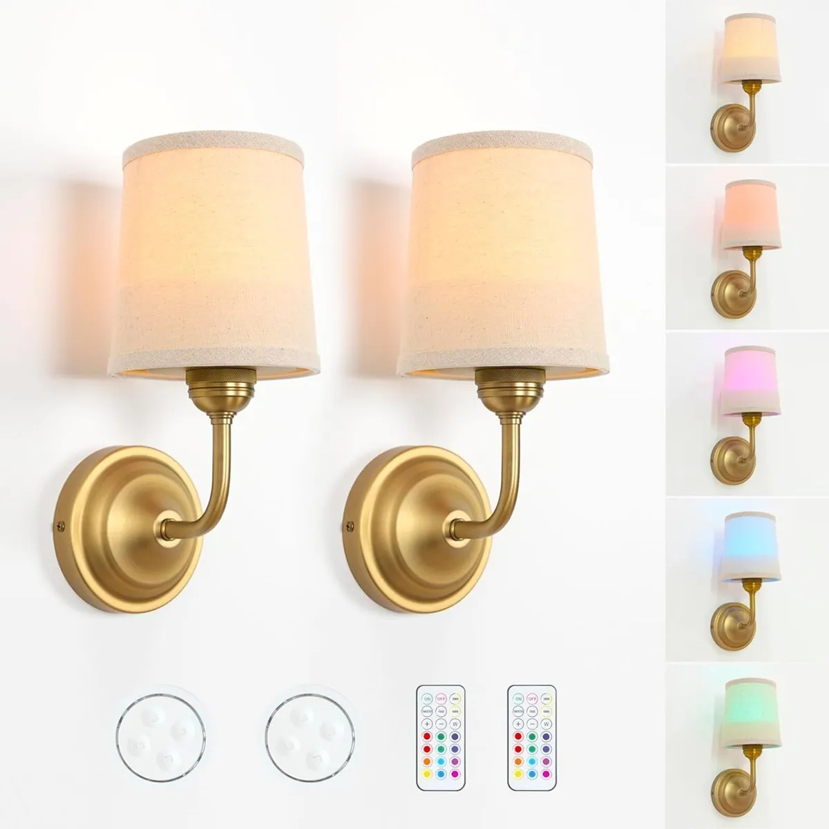 Vintage Gooseneck Battery Operated Wall Sconce - Image 1