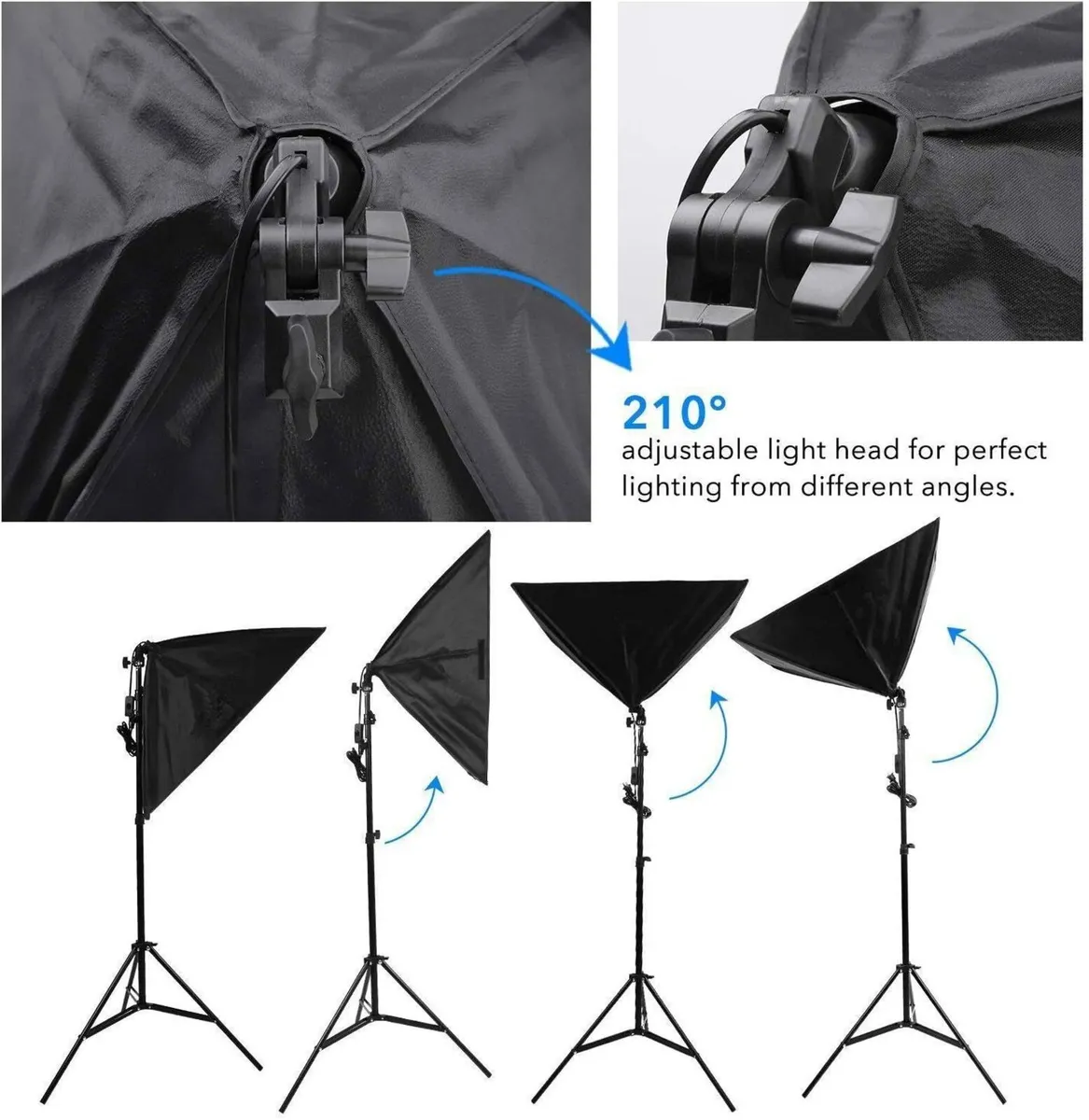 2x 135W Continuous Lighting Kit 20x28/50x70cm - Image 3