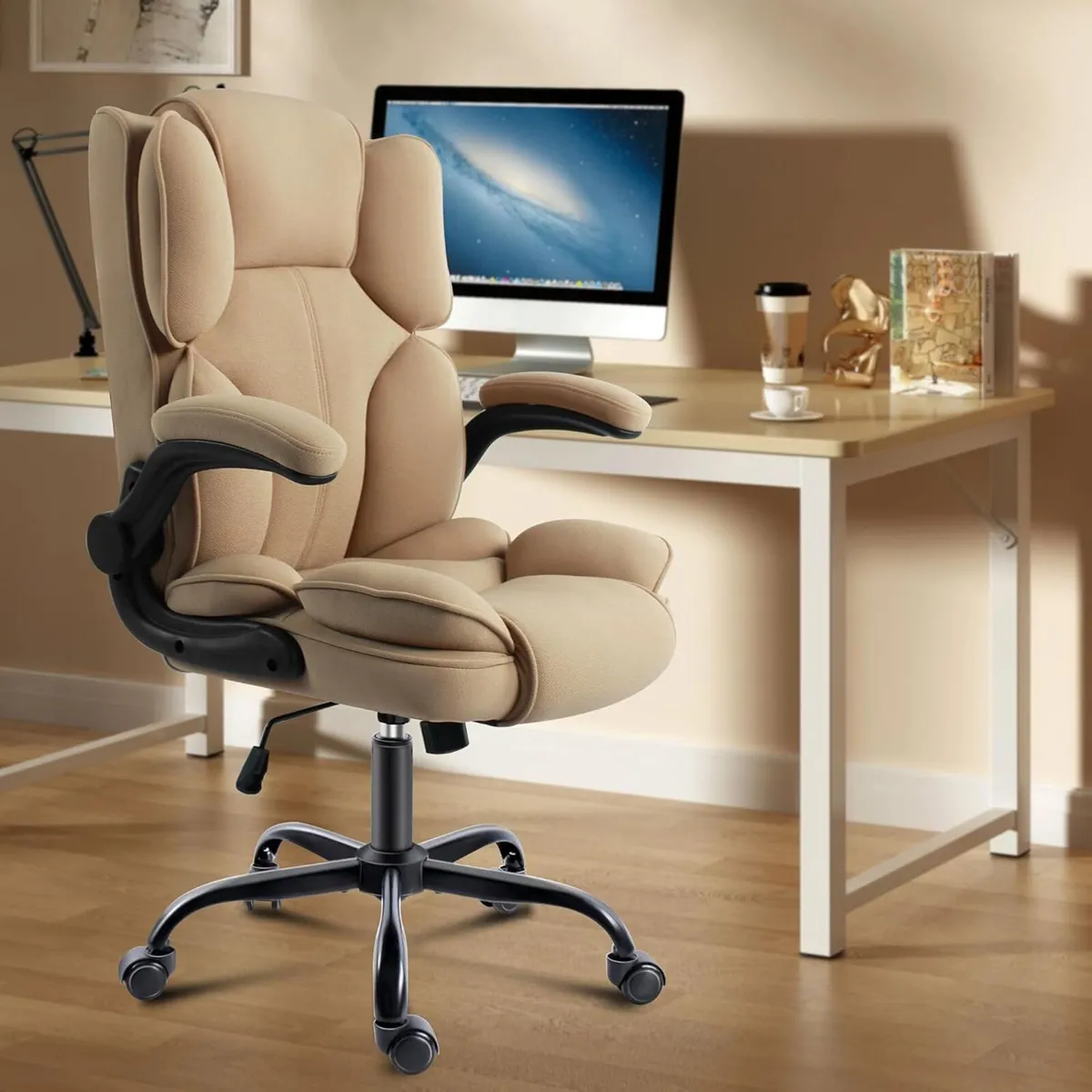 Office Chair Fabric Desk with 90degrees Flip-up - Image 2