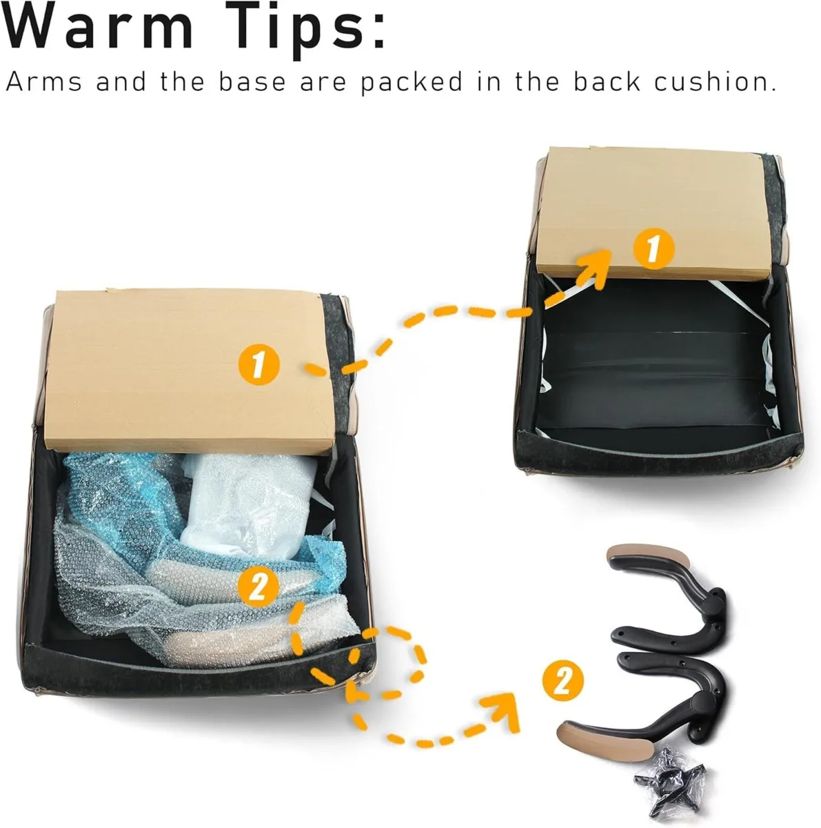 Office Chair Fabric Desk with 90degrees Flip-up - Image 4