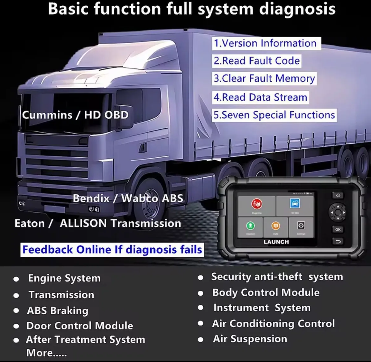 Launch  24V Truck coach digger tractor Diagnostic - Image 3