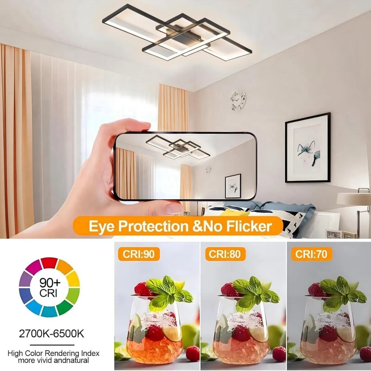 LED Ceiling Light 80CM 45W Modern Dimmable - Image 4