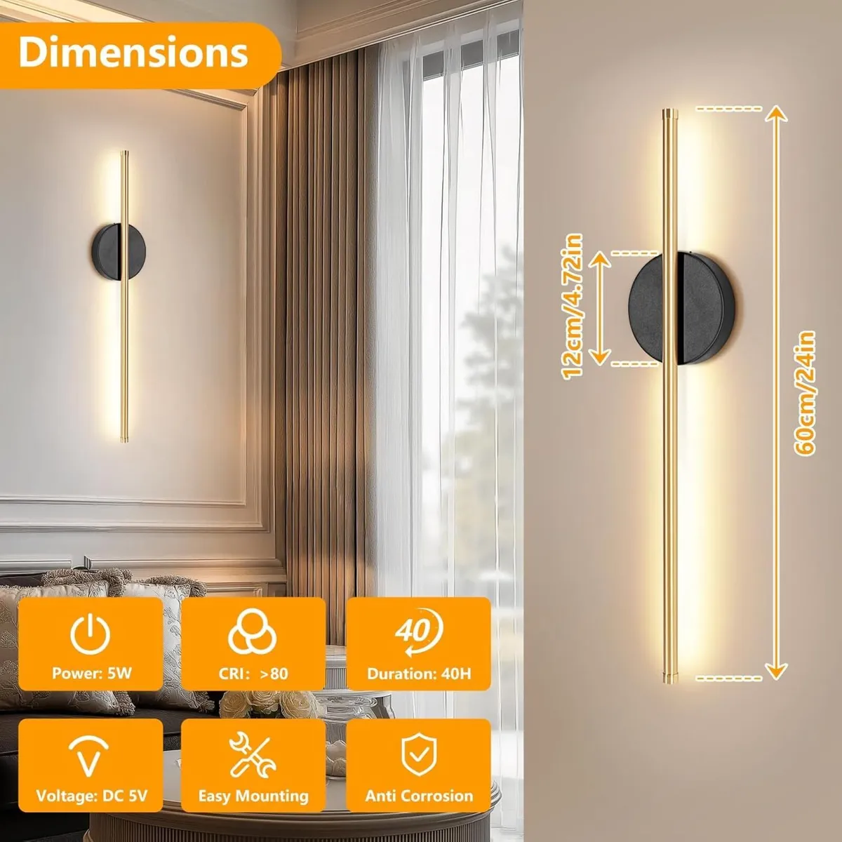 Rechargeable Wall Lights 2 Pack Battery Operated - Image 4