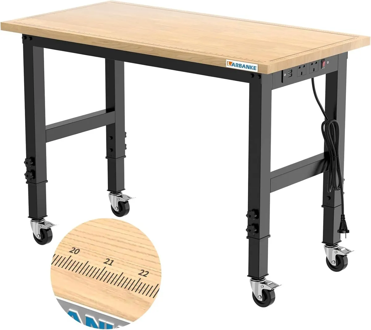 120 cm Heavy Duty Workbench for the Garage Rubber - Image 1