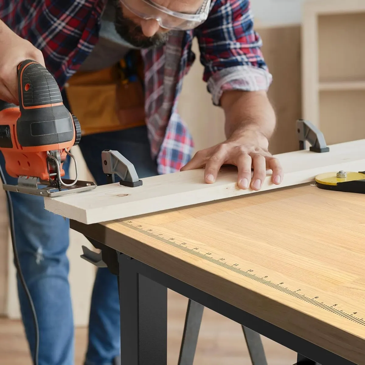 120 cm Heavy Duty Workbench for the Garage Rubber - Image 2