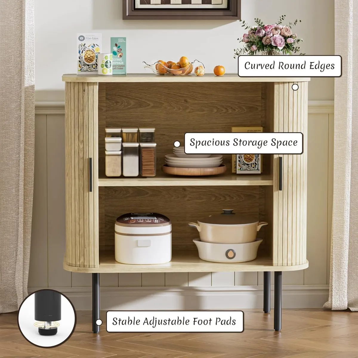 Sideboard Buffet Storage Cabinet for Living Room - Image 3