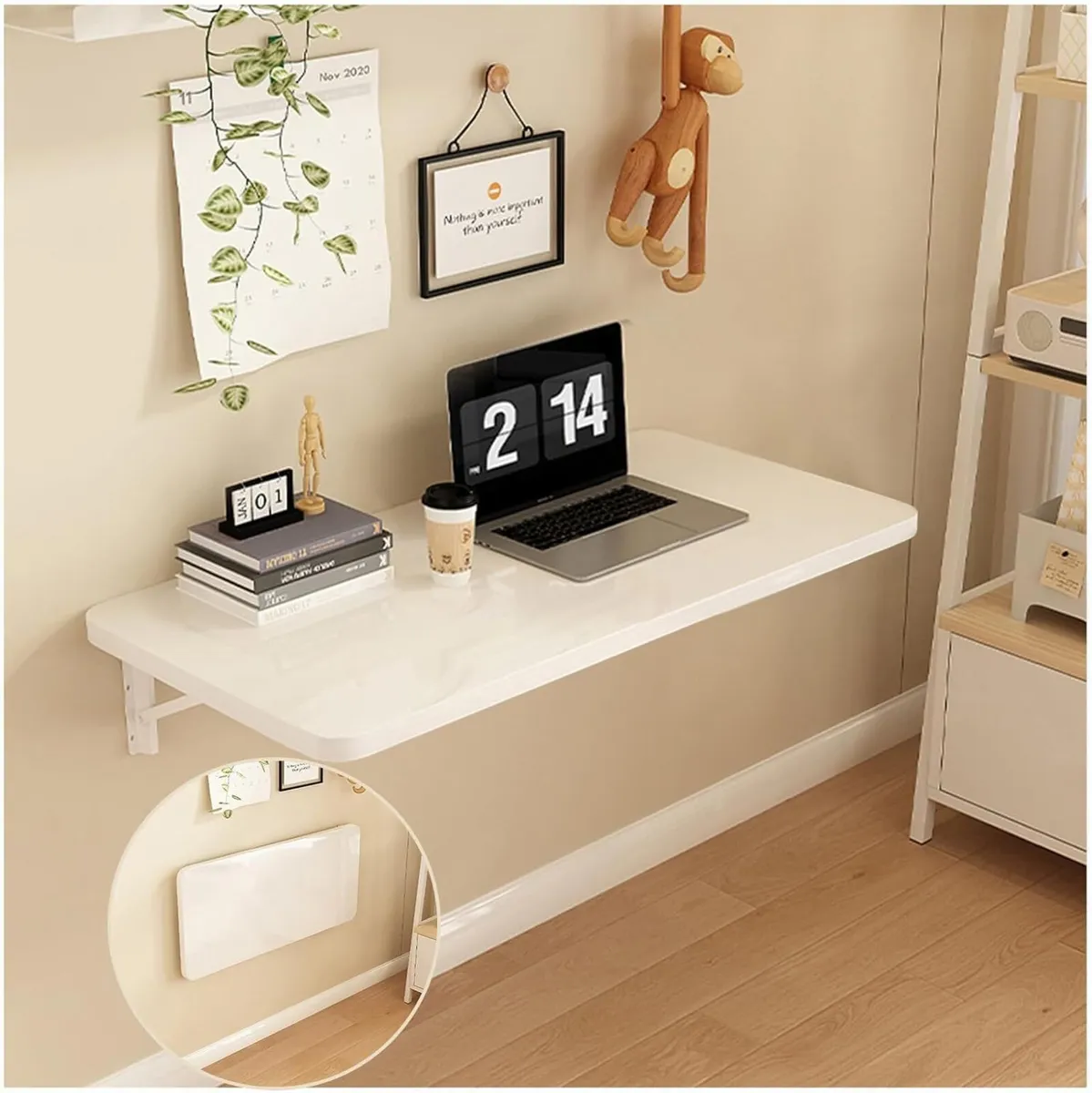 Wall Mount Folding Table Space-Saving Mounted - Image 1