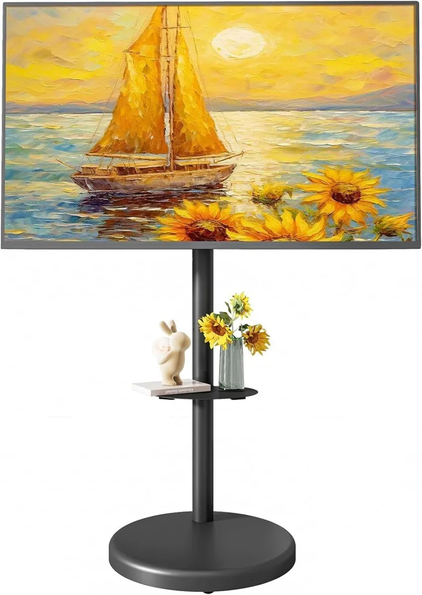 Height Adjustable Rolling TV Stand for 37-86 Inch - Image 1