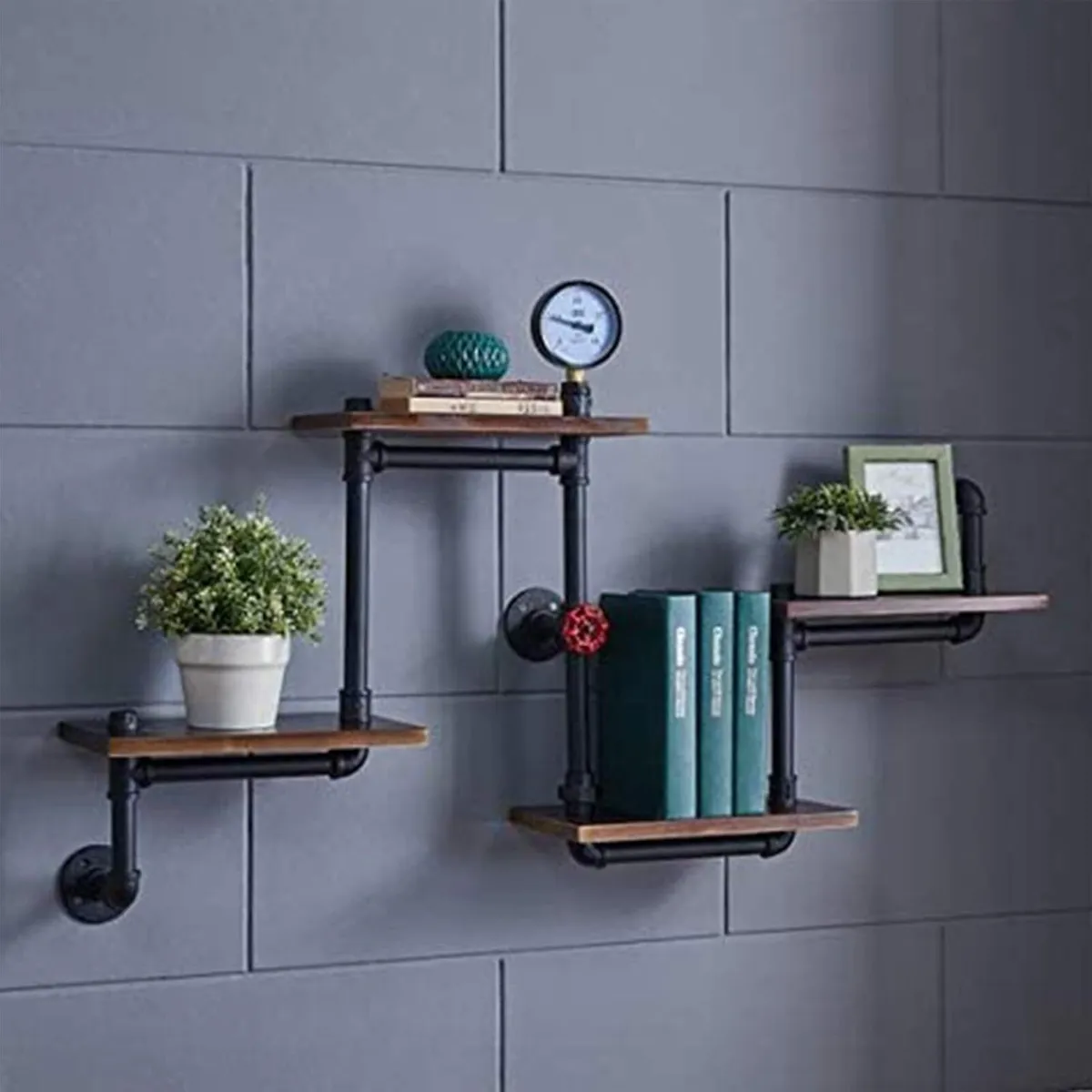 Industrial Rustic 4 Teir Ladder Wall Mounted Pipe - Image 4