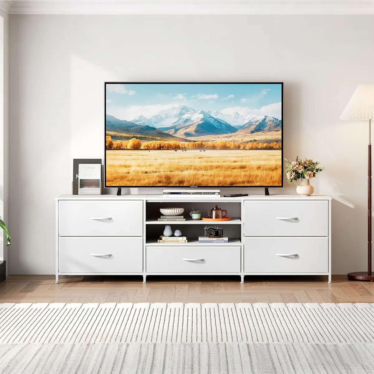 TV Stand Cabinet Unit Console Table with 5 - Image 2