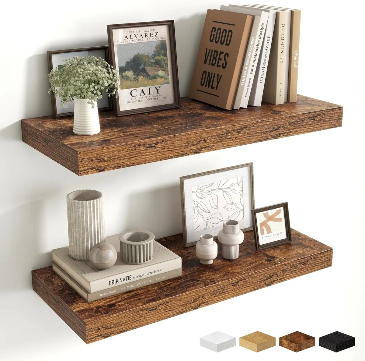24 Inch Floating Shelves Wall Mounted 10 Deep - Image 1