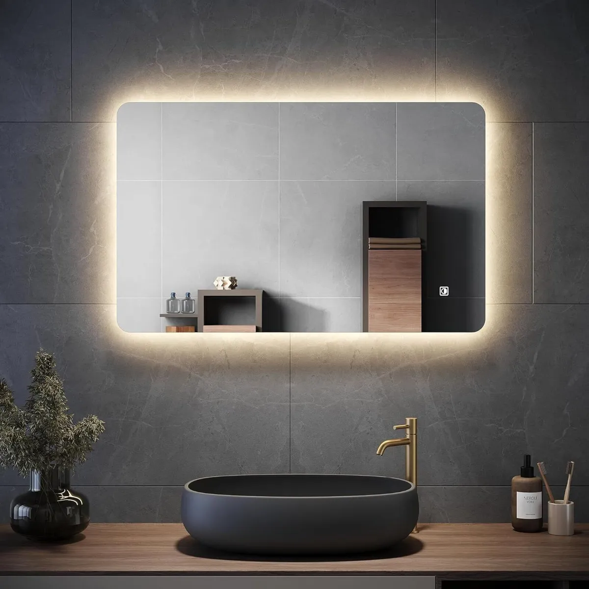 800 x 500mm Backlit LED Illuminated Bathroom - Image 1