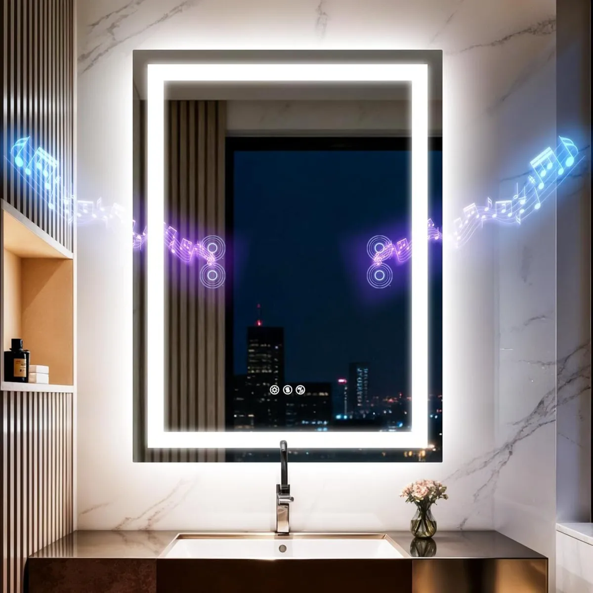 500 x 700 mm LED Bathroom Mirror with Lights - Image 1