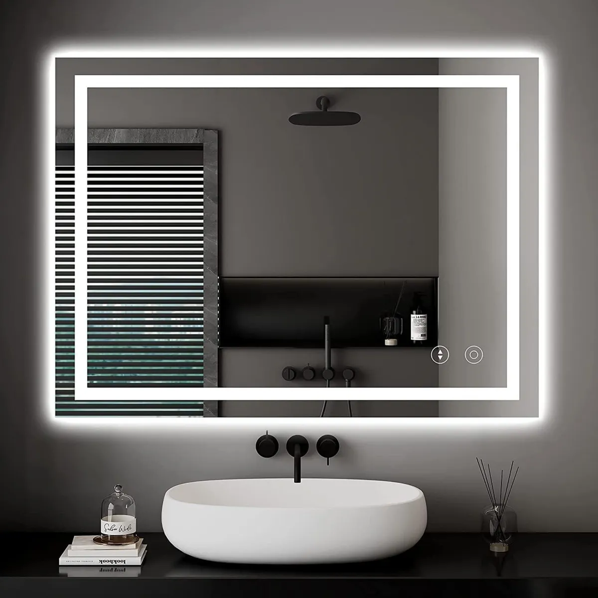 Bathroom Mirror with LED Lights 500 x 700 MM - Image 1