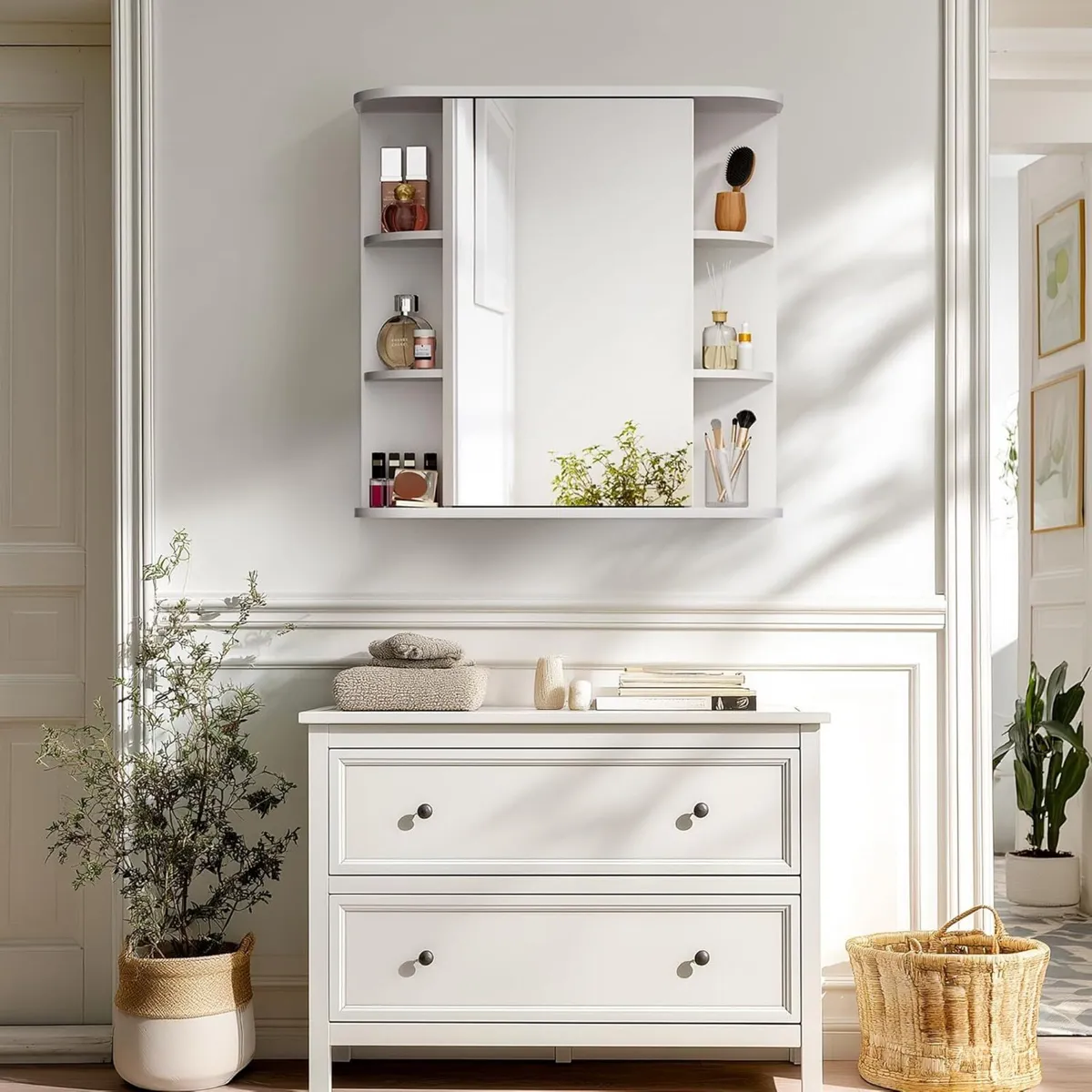 Bathroom Mirror Cabinet with Large HD Wall - Image 2