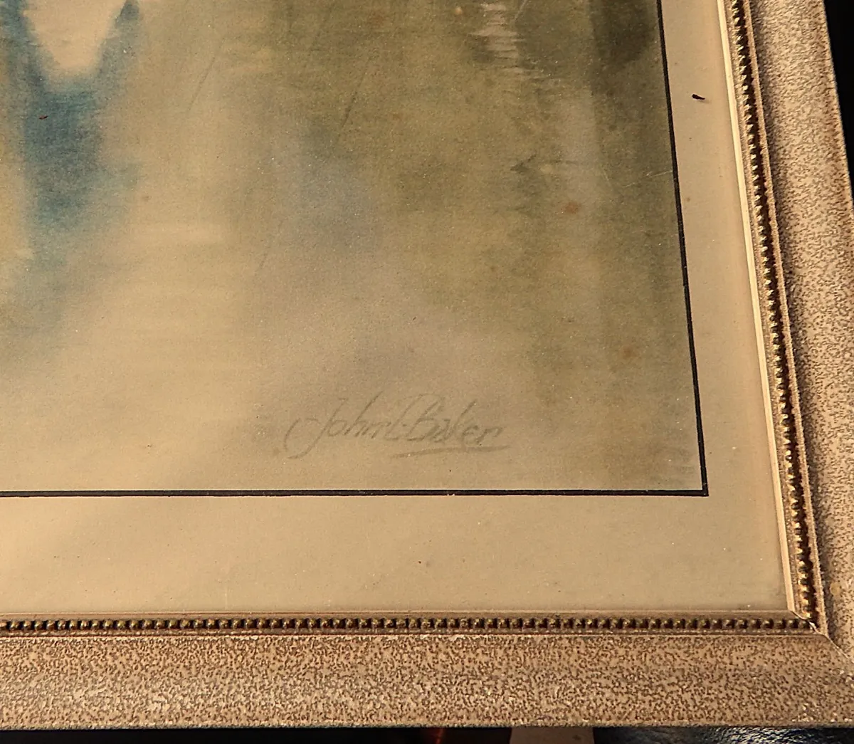 Vintage John Baker Print ‘A Rainy Day’ c1950s - Image 2