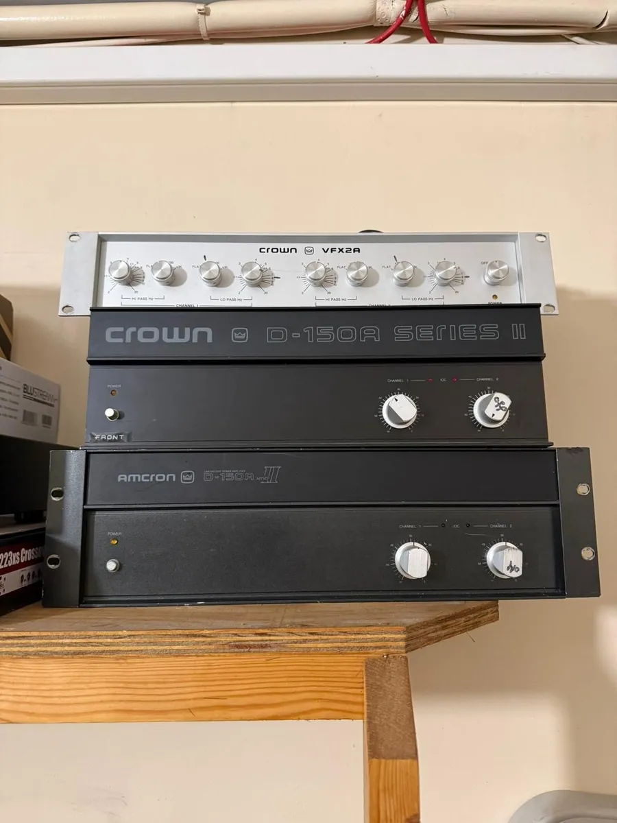 Crown amplifers and VFX2A crossover
