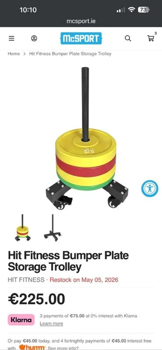 Bumper Plate Storage Trolley - Image 1
