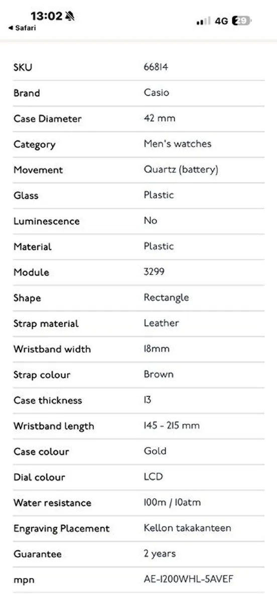 casio watch Ae1200 - Image 2