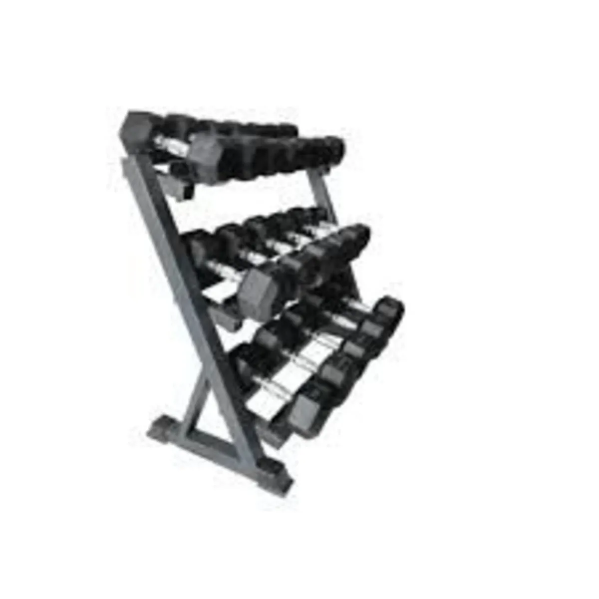 5kg to 30kg Hex Dumbbell Set with Rack