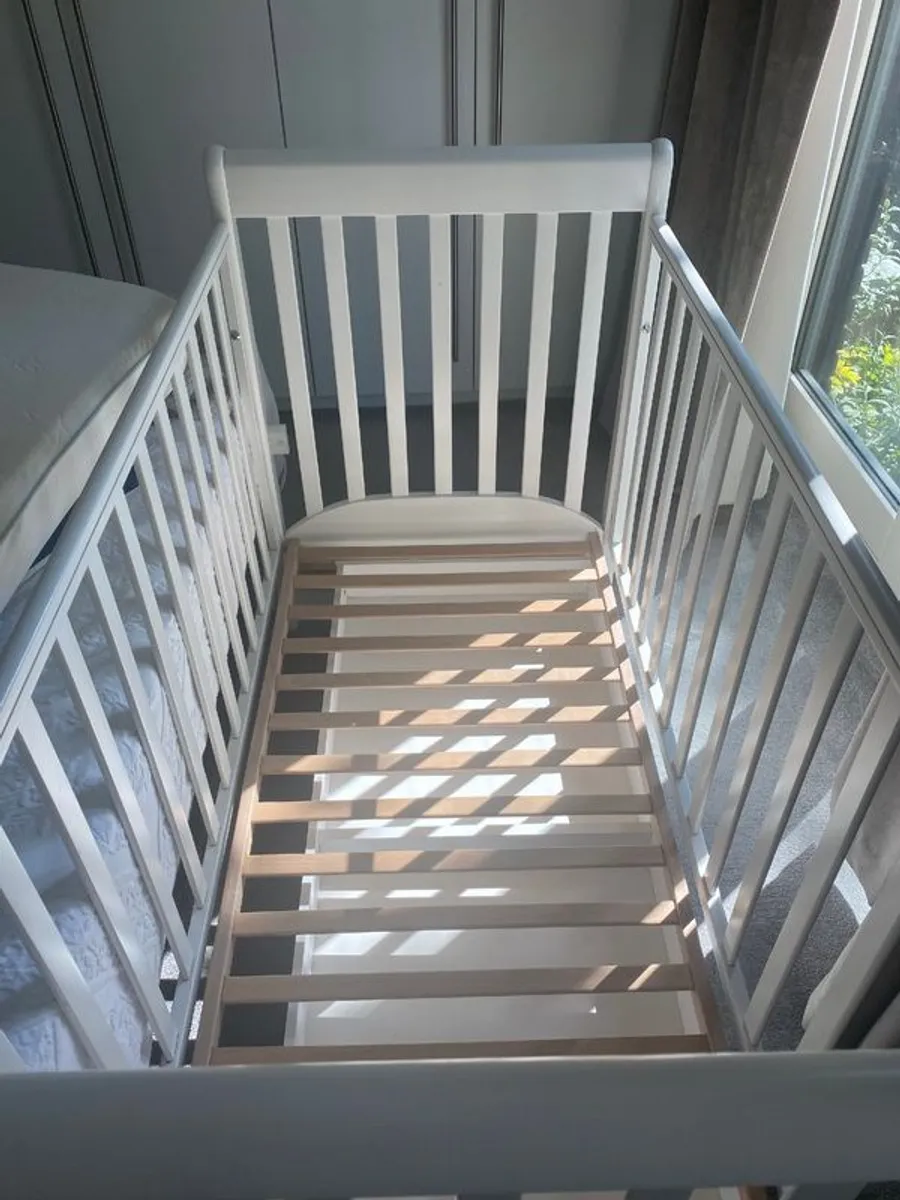 Premium Italian Baby Cot by Picci .Excellent Condition With Storage Drawer & Mattress - Image 1