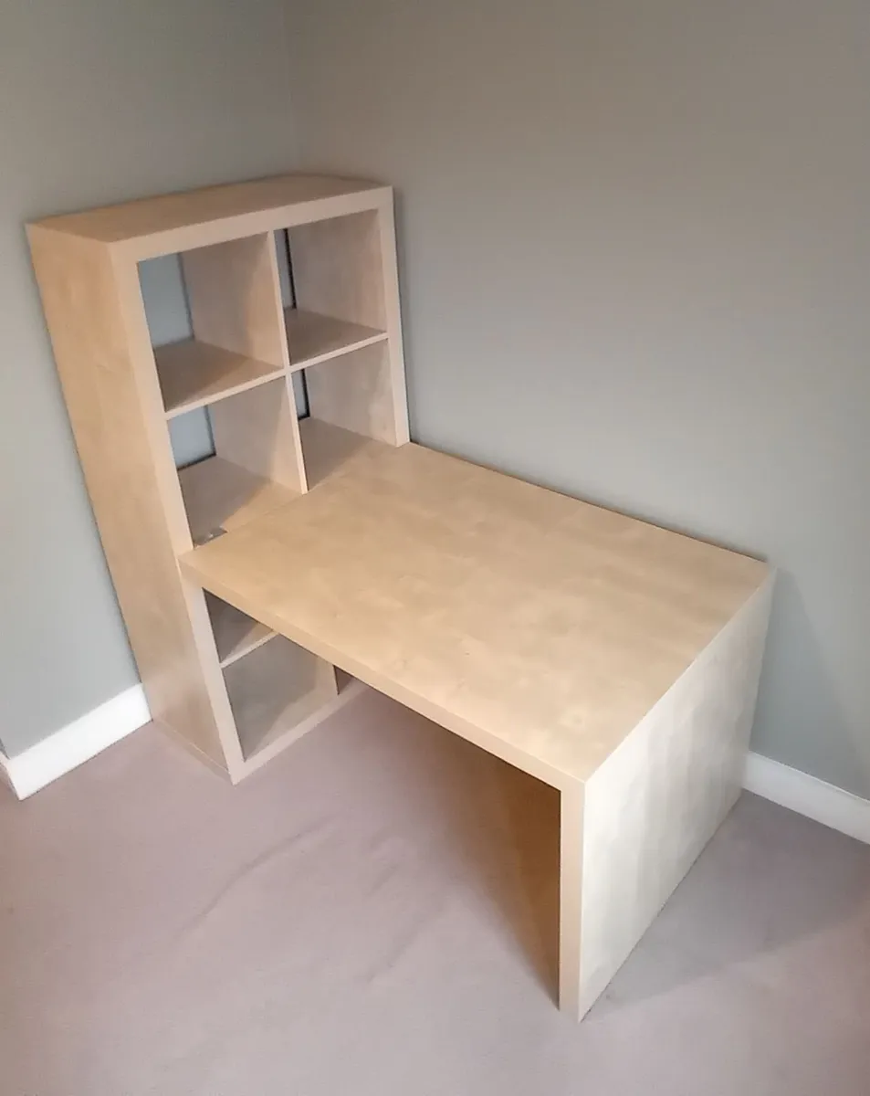 Home office desk and shelves - Image 1