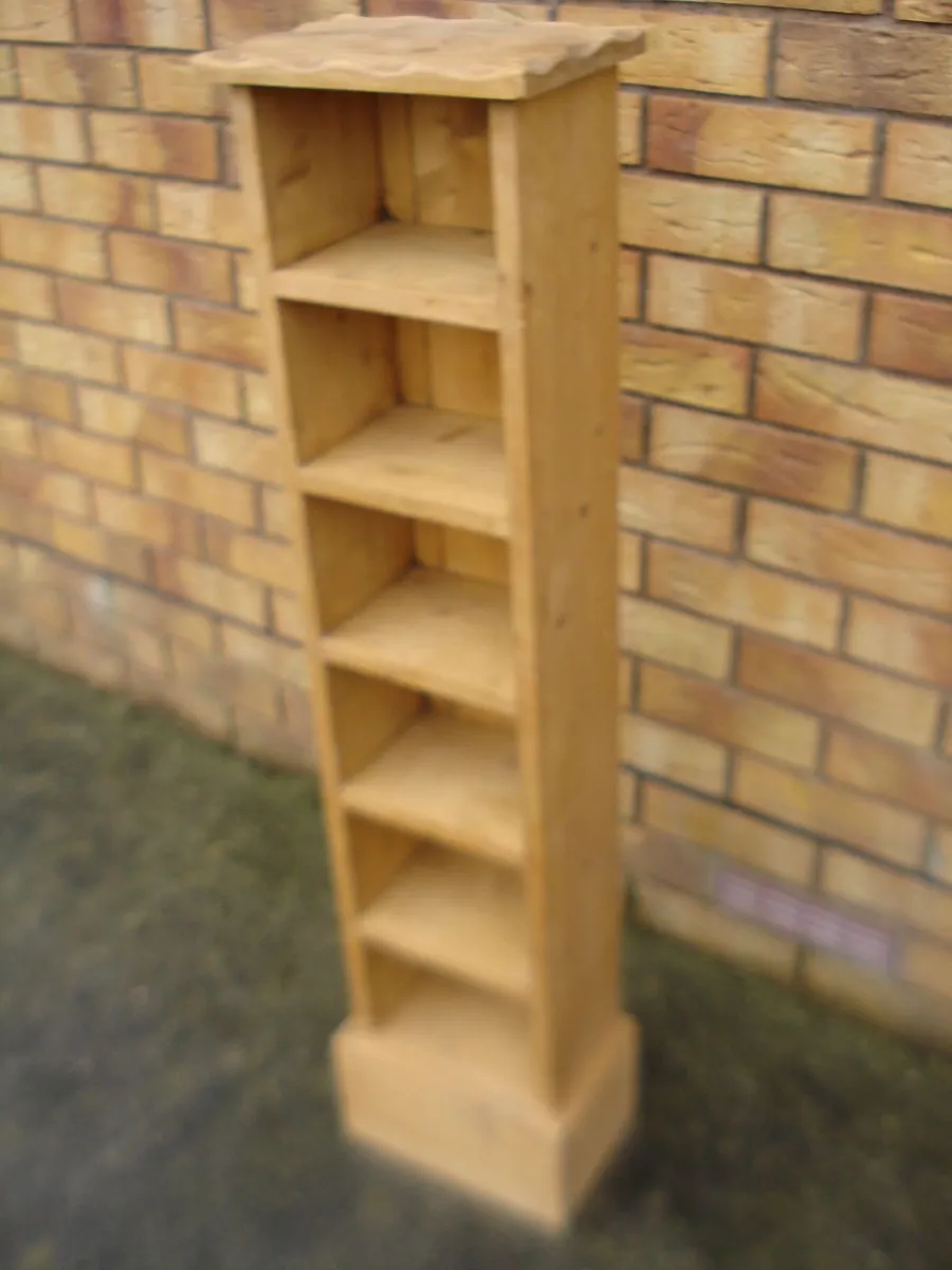 BEECH WOOD SHELF STACK 5 TIER TOWER. - Image 1