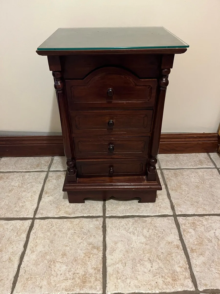 Bedside locker 4 drawers - Image 1