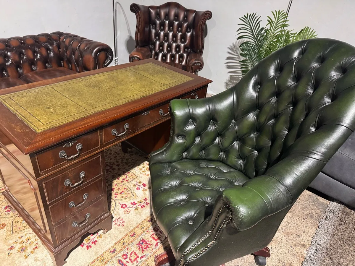 Chesterfield Desk and Director chesterfield chair - Image 1
