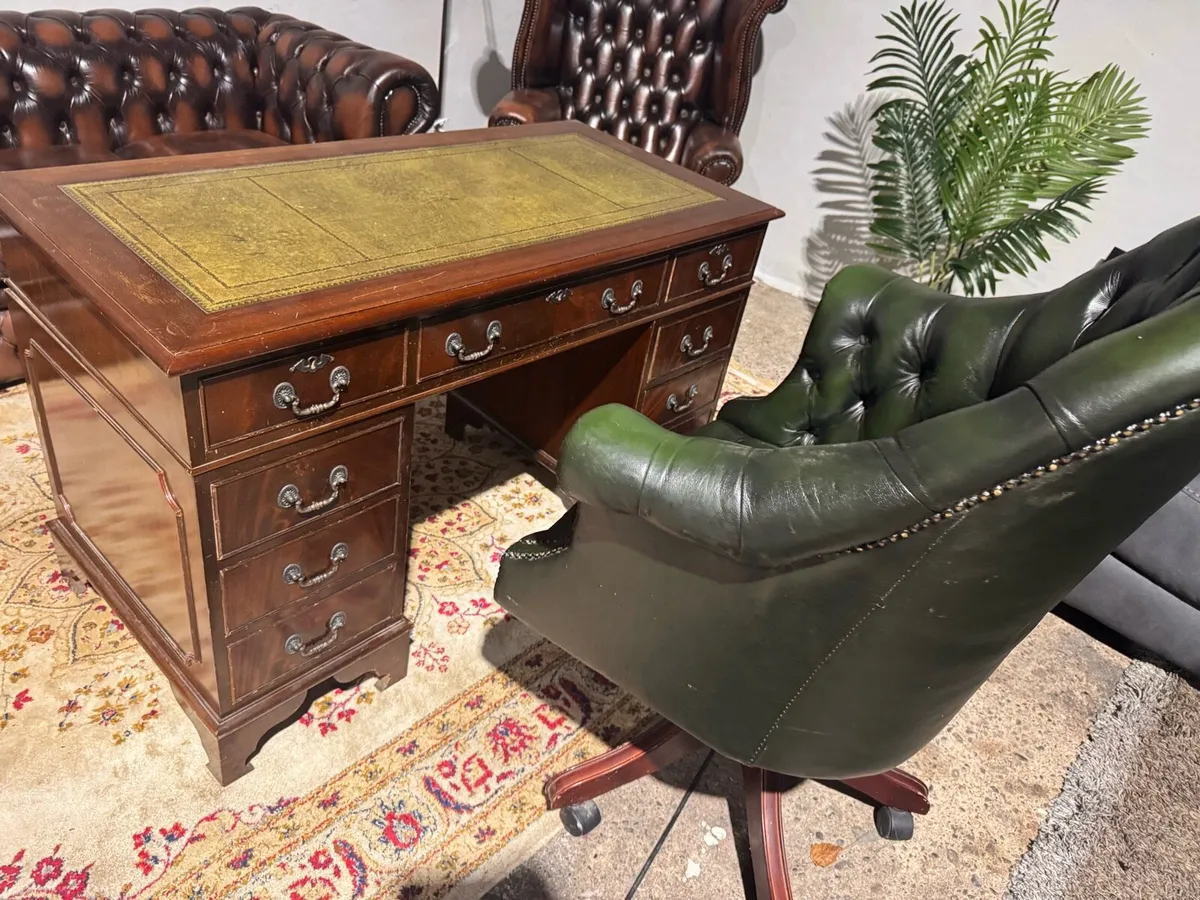 Chesterfield Desk and Director chesterfield chair - Image 3