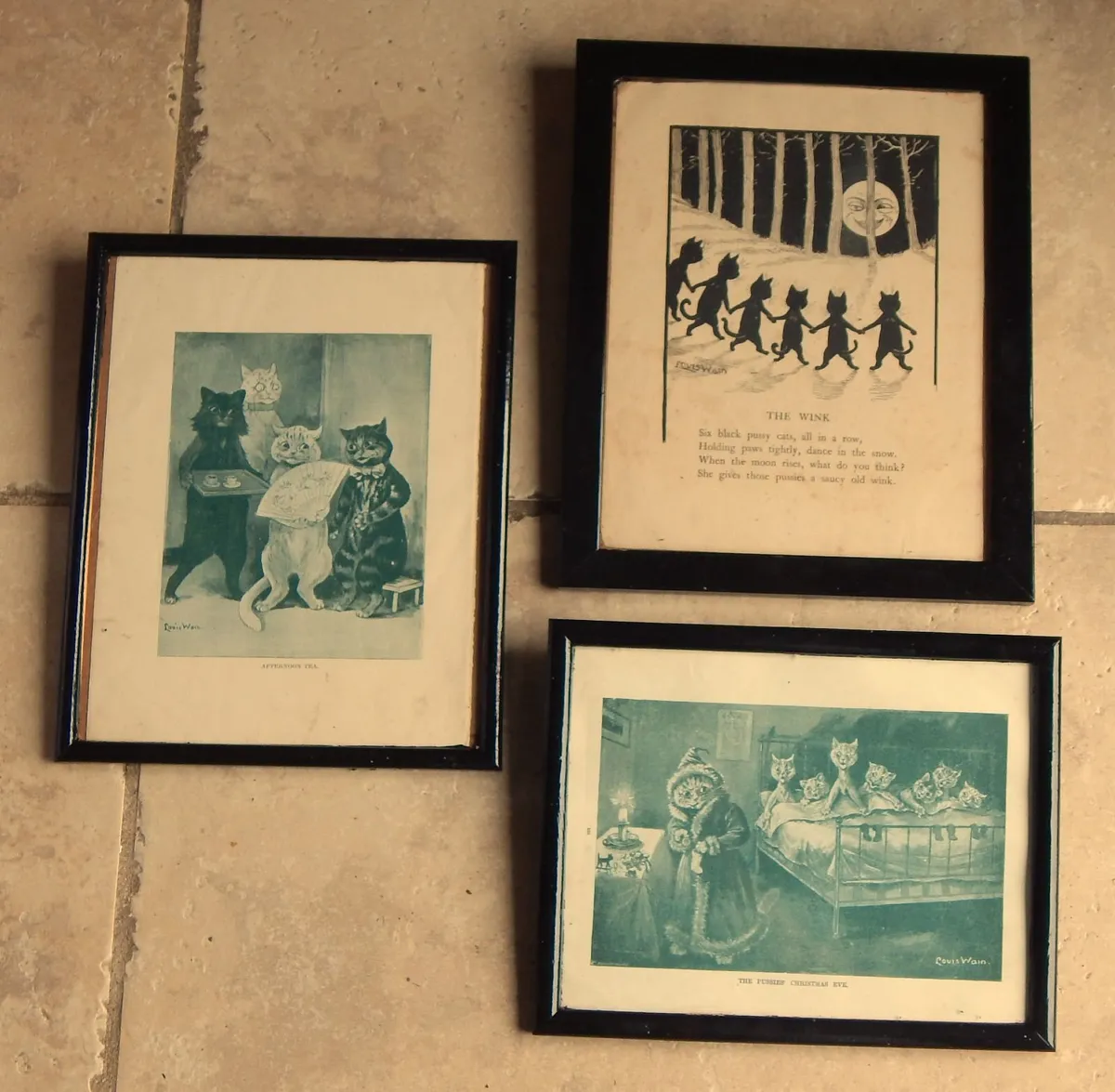 Selection of Vintage Louis Wain Prints - Image 1