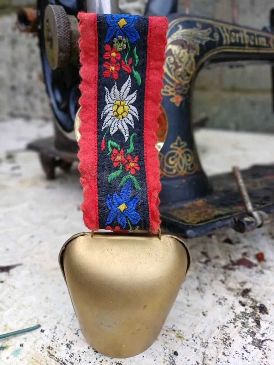 Vintage Brass Cow Bell & Lady Bells - Image 2