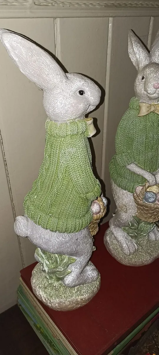 Pair of Ceramic Easter Bunnies - Image 4