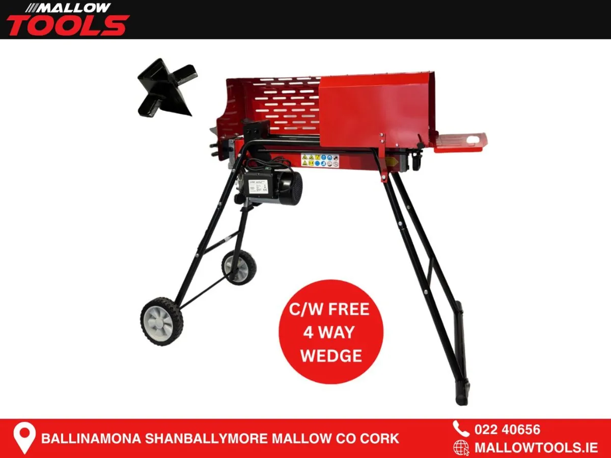 LUMBR 7 Ton Horizontal Electric Log Splitter - Image 1