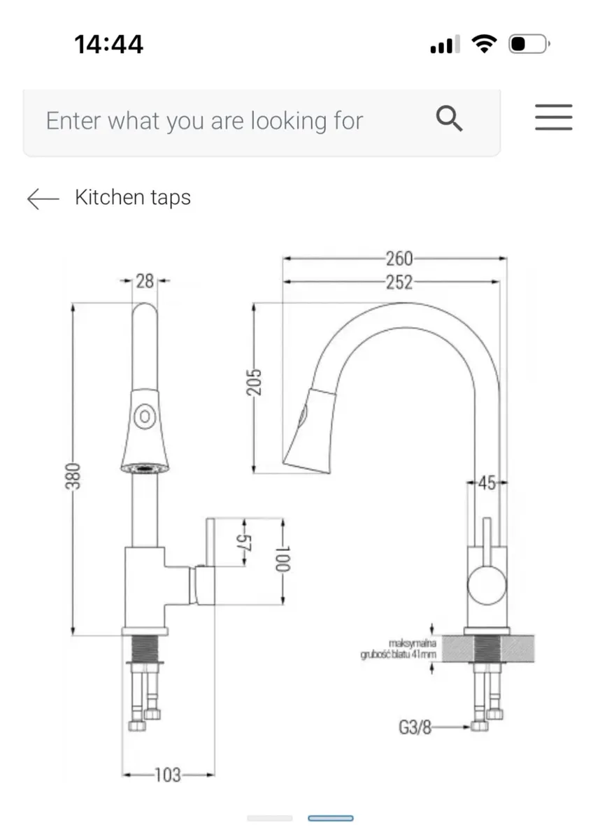 Black Kitchen tap - Image 2