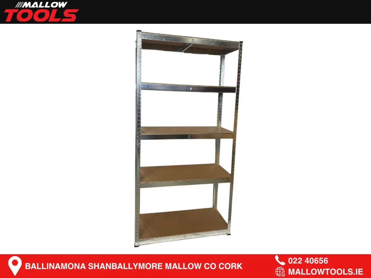 MT 1.8M Boltless 5 Tier Galv Shelving (900x400mm) - Image 1