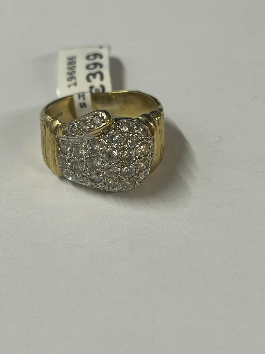 9k gold Cz ring - Image 2